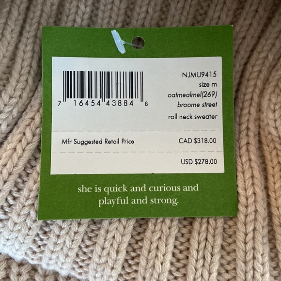 Kate spade Broom st ♠️ Roll neck sweater NWT - Picture 6 of 12